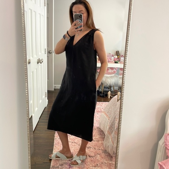 Splendid Collection Long Black Linen Dress - Picture 2 of 9